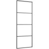 Skjutdörr aluminium med ESG-glas svart vidaXL 76 x 205 cm – miniatyr 3