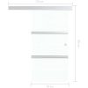 Skjutdörr ESG-glas och aluminium silver vidaXL 90 x 205 cm – miniatyr 7