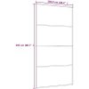 Skjutdörr ESG-glas och aluminium vit vidaXL 102.5 x 205 cm – miniatyr 6