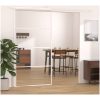 Skjutdörr ESG-glas och aluminium vit vidaXL 102.5 x 205 cm – miniatyr 1