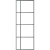 Skjutdörr frostat ESG-glas och aluminium svart vidaXL 76 x 205 cm – miniatyr 3