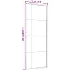 Skjutdörr frostat ESG-glas och aluminium svart vidaXL 76 x 205 cm – miniatyr 6