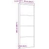 Skjutdörr frostat ESG-glas och aluminium vit vidaXL 76 x 205 cm – miniatyr 6