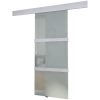 Skjutdörr glas och aluminium 178 cm silver vidaXL – miniatyr 2