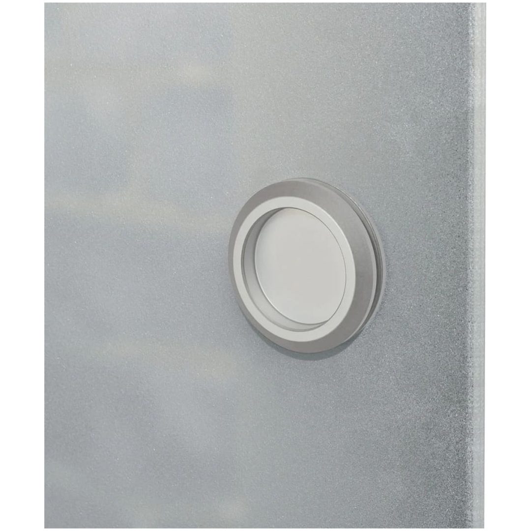 Skjutdörr glas och aluminium 178 cm silver vidaXL – bild 3
