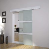 Skjutdörr glas och aluminium 178 cm silver vidaXL