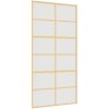 Skjutdörr guld frostat ESG-glas och aluminium vidaXL 102.5 x 205 cm – miniatyr 2