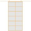 Skjutdörr guld frostat ESG-glas och aluminium vidaXL 102.5 x 205 cm – miniatyr 3