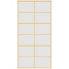 Skjutdörr guld frostat ESG-glas och aluminium vidaXL 102.5 x 205 cm – miniatyr 4