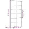 Skjutdörr guld frostat ESG-glas och aluminium vidaXL 102.5 x 205 cm – miniatyr 9