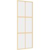 Skjutdörr guld klart ESG-glas och aluminium vidaXL 76 x 205 cm – miniatyr 2