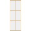 Skjutdörr guld klart ESG-glas och aluminium vidaXL 76 x 205 cm – miniatyr 4