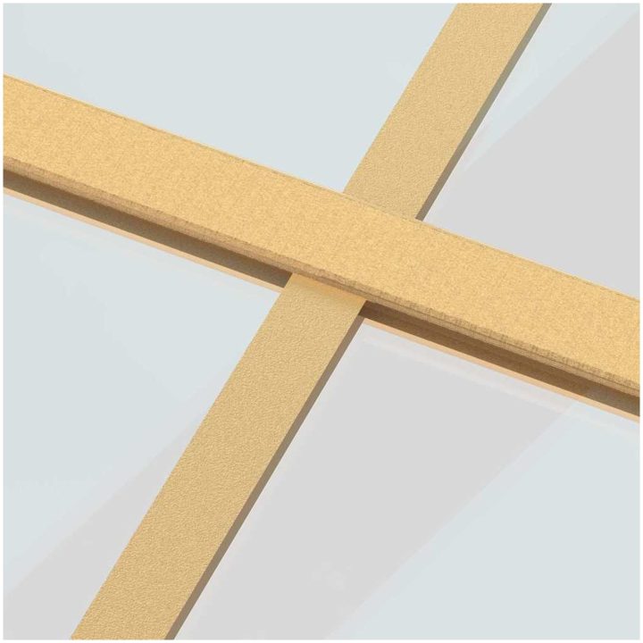 Skjutdörr guld klart ESG-glas och aluminium vidaXL 76 x 205 cm – bild 6