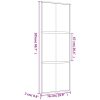 Skjutdörr guld klart ESG-glas och aluminium vidaXL 76 x 205 cm – miniatyr 9