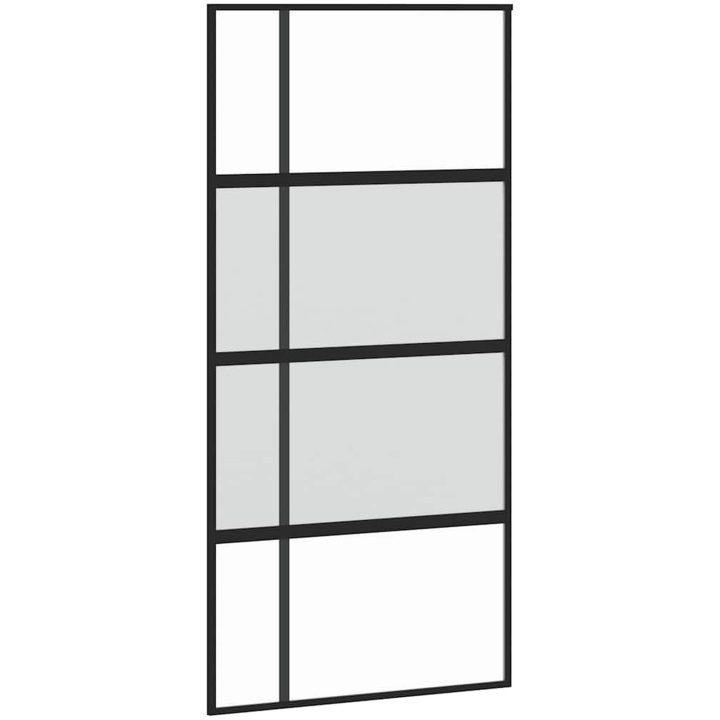 Skjutdörr med beslag 102,5x205 cm härdat glas och aluminium vidaXL 102.5 x 205 cm (213.5 cm) – bild 4