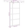 Skjutdörr med beslag 102,5x205 cm härdat glas och aluminium vidaXL 102.5 x 205 cm (213.5 cm) – miniatyr 8