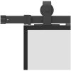 Skjutdörr med beslag svart 102,5x205 cm ESG-glas vidaXL 102.5 x 205 cm (200 cm sliding rail) – miniatyr 7