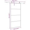 Skjutdörr med beslag svart 102,5x205 cm ESG-glas vidaXL 102.5 x 205 cm (200 cm sliding rail) – miniatyr 9