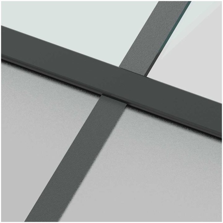 Skjutdörr med beslag svart 102,5x205 cm härdat glas vidaXL 102.5 x 205 cm (200 cm sliding rail) – bild 8