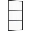 Skjutdörr med beslag svart 102x205 cm ESG-glas vidaXL 102 x 205 cm (213 cm sliding rail) – miniatyr 5