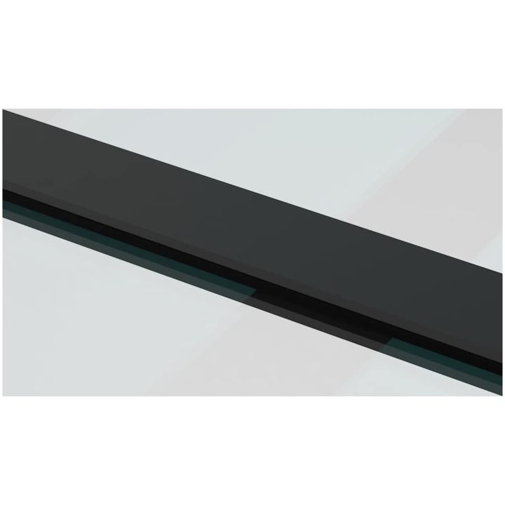Skjutdörr med beslag svart 102x205 cm ESG-glas vidaXL 102 x 205 cm (213 cm sliding rail) – bild 8