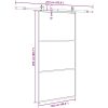Skjutdörr med beslag svart 102x205 cm ESG-glas vidaXL 102 x 205 cm (213 cm sliding rail) – miniatyr 9
