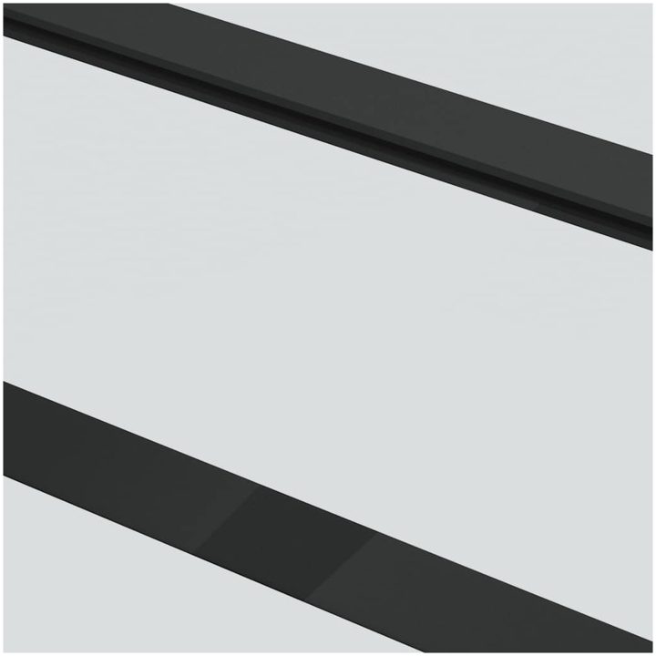 Skjutdörr med beslag svart 76x205 cm ESG-glas vidaXL 76 x 205 cm (183 cm sliding rail) – bild 8