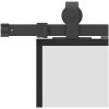 Skjutdörr med beslag svart 76x205 cm härdat glas vidaXL 76 x 205 cm (183 cm sliding rail) – miniatyr 7