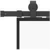 Skjutdörr med beslag svart 90x205 cm ESG-glas vidaXL 90 x 205 cm (200 cm sliding rail) – miniatyr 7