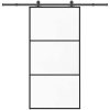 Skjutdörr med beslagset 102x205 cm ESG glas och aluminium vidaXL 102 x 205 cm (213.5 cm) – miniatyr 1