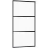 Skjutdörr med beslagset ESG glas och aluminium 102x205 cm vidaXL 102 x 205 cm (183 cm sliding rail) – miniatyr 3