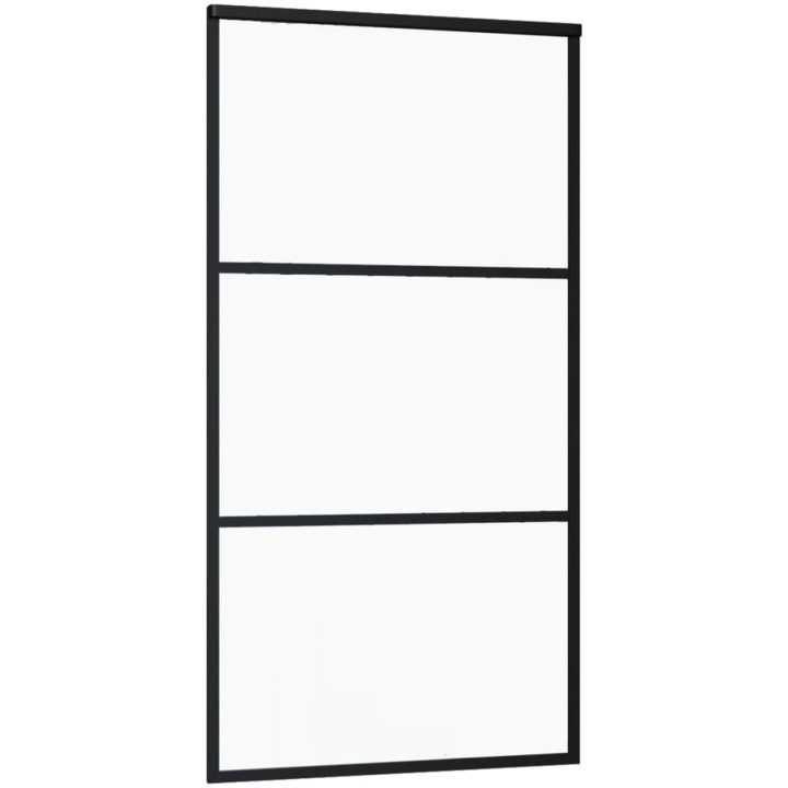 Skjutdörr med beslagset ESG glas och aluminium 102x205 cm vidaXL 102 x 205 cm (183 cm sliding rail) – bild 3