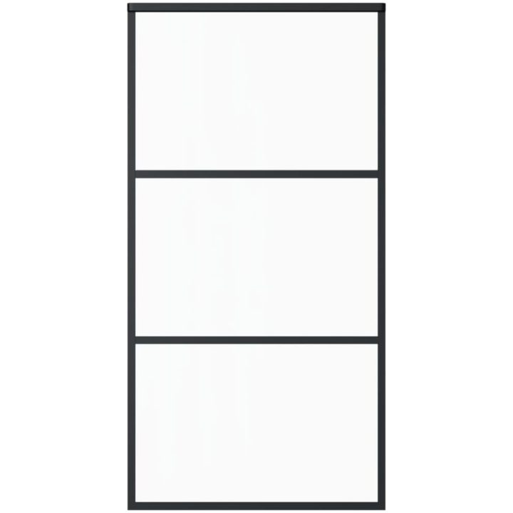 Skjutdörr med beslagset ESG glas och aluminium 102x205 cm vidaXL 102 x 205 cm (183 cm sliding rail) – bild 4