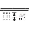 Skjutdörr med beslagset ESG glas och aluminium 102x205 cm vidaXL 102 x 205 cm (183 cm sliding rail) – miniatyr 8