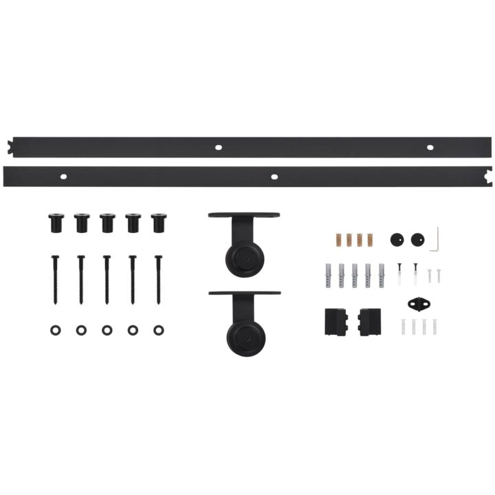 Skjutdörr med beslagset ESG glas och aluminium 102x205 cm vidaXL 102 x 205 cm (183 cm sliding rail) – bild 8