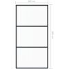 Skjutdörr med beslagset ESG glas och aluminium 102x205 cm vidaXL 102 x 205 cm (183 cm sliding rail) – miniatyr 9
