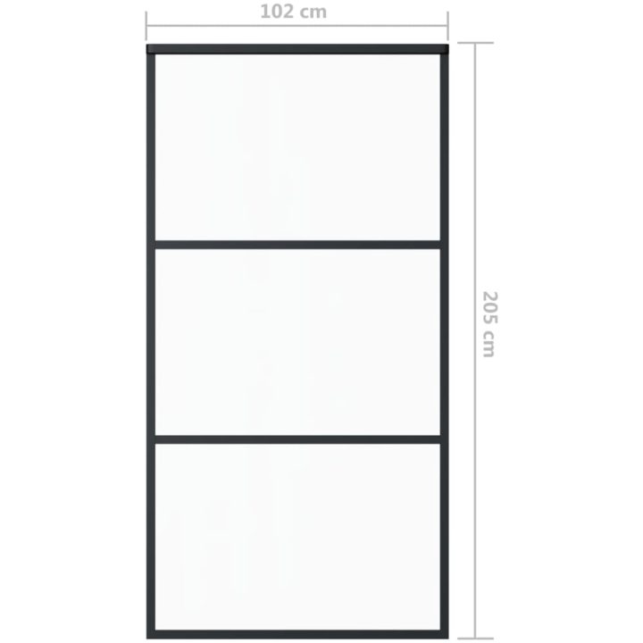Skjutdörr med beslagset ESG glas och aluminium 102x205 cm vidaXL 102 x 205 cm (183 cm sliding rail) – bild 9