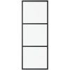Skjutdörr med beslagset ESG glas och aluminium vidaXL 76 x 205 cm (183 cm sliding rail) – miniatyr 4