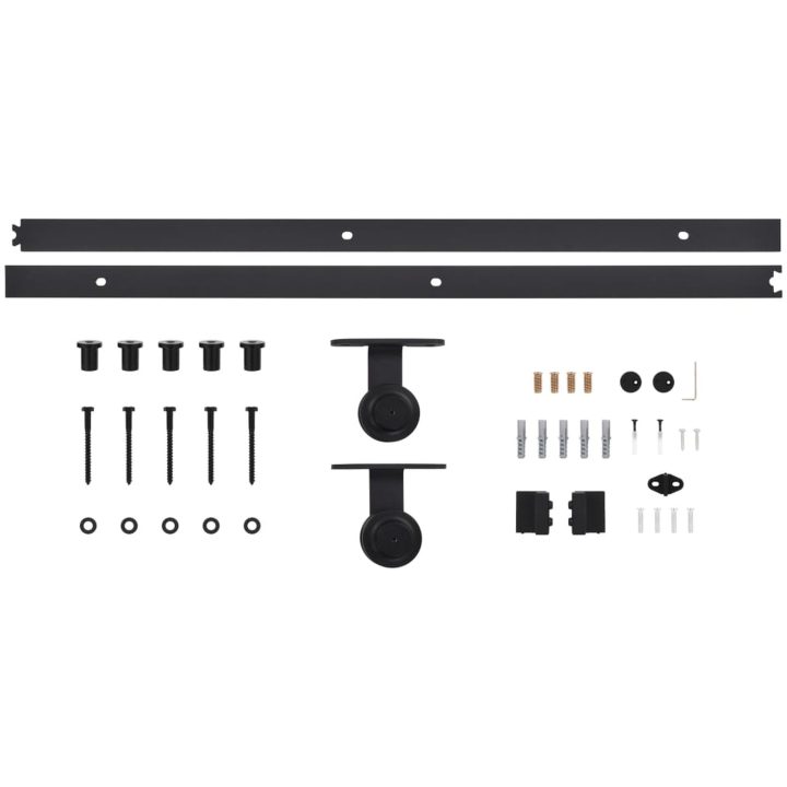 Skjutdörr med beslagset ESG glas och aluminium vidaXL 76 x 205 cm (183 cm sliding rail) – bild 8