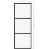 Skjutdörr med beslagset ESG glas och aluminium vidaXL 76 x 205 cm (183 cm sliding rail) – miniatyr 9