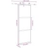 Skjutdörr med beslagset härdat glas och aluminium 76x205 cm vidaXL 76 x 205 cm (152.5 cm) – miniatyr 8