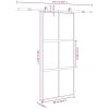 Skjutdörr med beslagset härdat glas och aluminium 90x205 cm vidaXL 90 x 205 cm (213.5 cm) – miniatyr 8