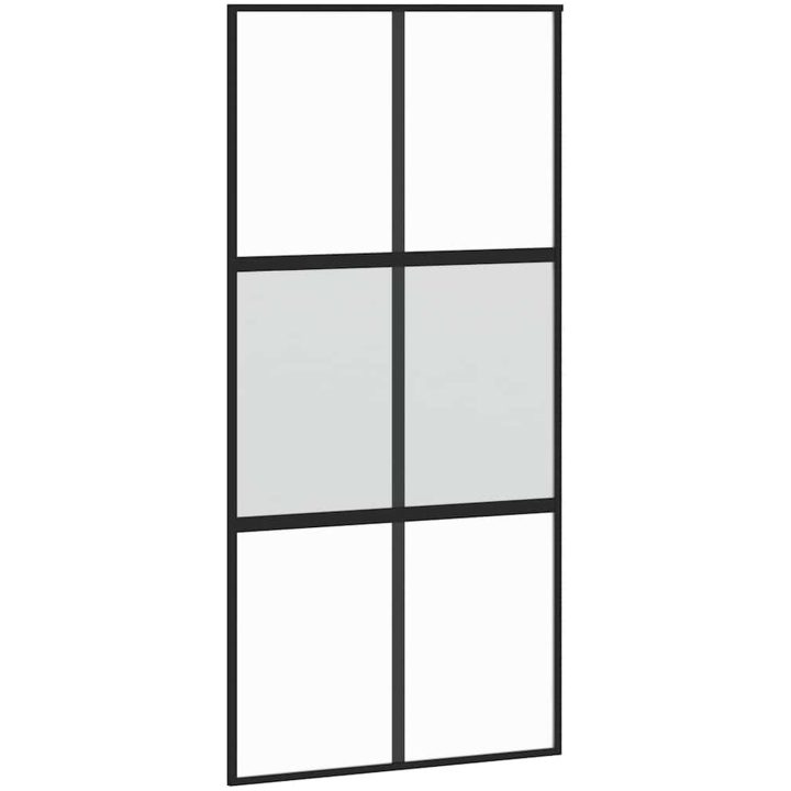 Skjutdörr med hårdvara 102,5x205 cm härdat glas och aluminium vidaXL 102.5 x 205 cm (213.5 cm) – bild 4