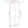Skjutdörr med hårdvara 102,5x205 cm härdat glas och aluminium vidaXL 102.5 x 205 cm (213.5 cm) – miniatyr 8