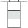 Skjutdörr med hårdvara 102,5x205 cm härdat glas och aluminium vidaXL 102.5 x 205 cm (213.5 cm) – miniatyr 1