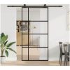 Skjutdörr med hårdvara ESG-glas och aluminium vidaXL 102.5 x 205 cm (213.5 cm) – miniatyr 2