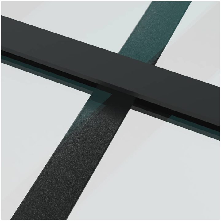 Skjutdörr med hårdvara ESG-glas och aluminium vidaXL 102.5 x 205 cm (213.5 cm) – bild 7