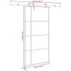 Skjutdörr med hårdvara ESG-glas och aluminium vidaXL 102.5 x 205 cm (213.5 cm) – miniatyr 8
