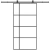 Skjutdörr med hårdvara ESG-glas och aluminium vidaXL 102.5 x 205 cm (213.5 cm) – miniatyr 1