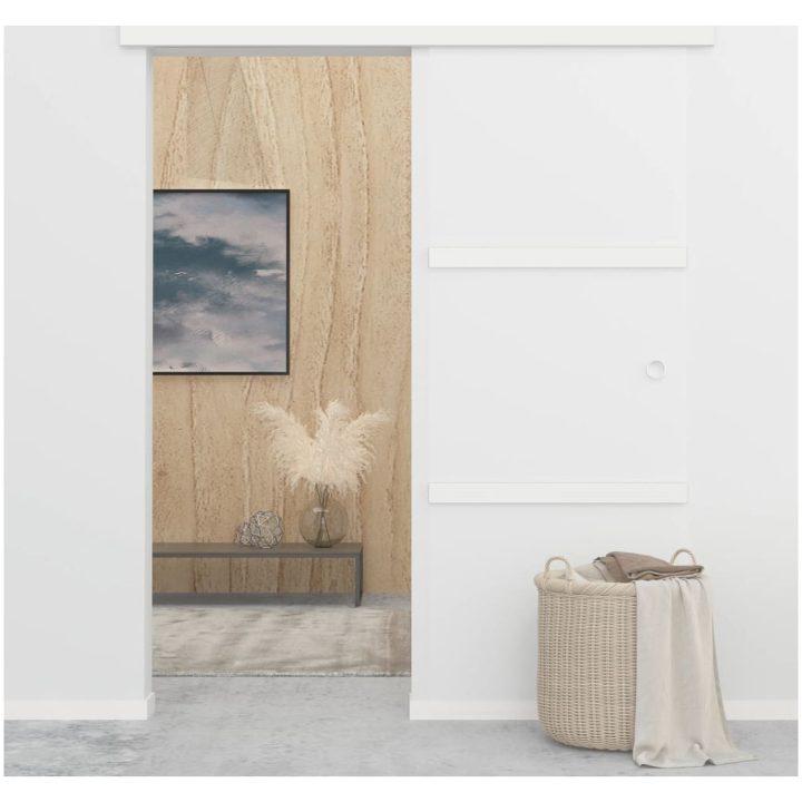 Skjutdörr med mjukstopp ESG-glas och aluminium vidaXL 76 x 205 cm – bild 3